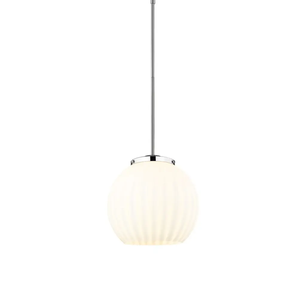 Innovations Lighting 221-1S-17-14 White Venetian Pendant White - Polished Chrome