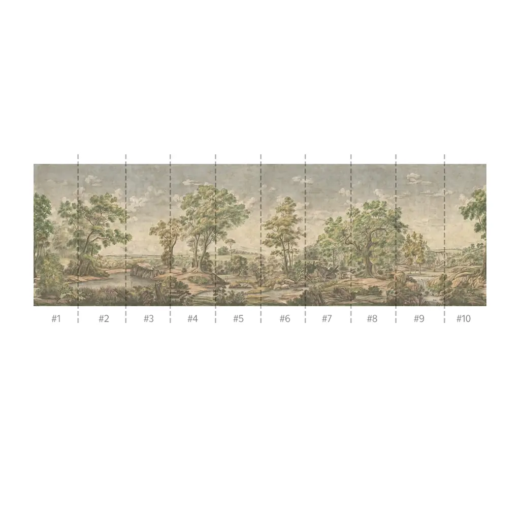 Pastorale Antiqued Wall Mural