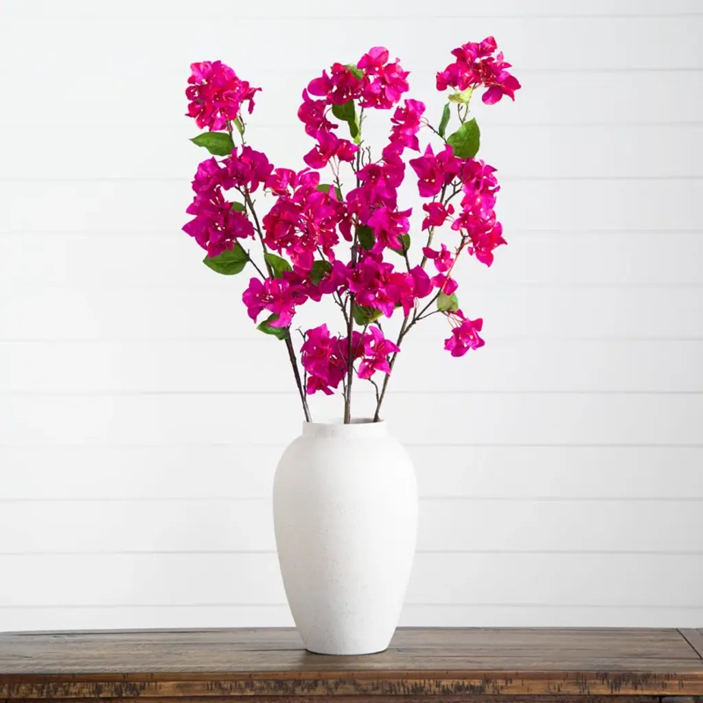 47in. Artificial Bougainvillea Flower Stems, Set Of 3 (Set Of 3)