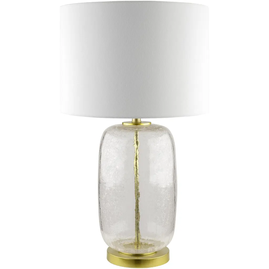 Livabliss Enid Modern & Contemporary Accent Table Lamp - Brass/clear