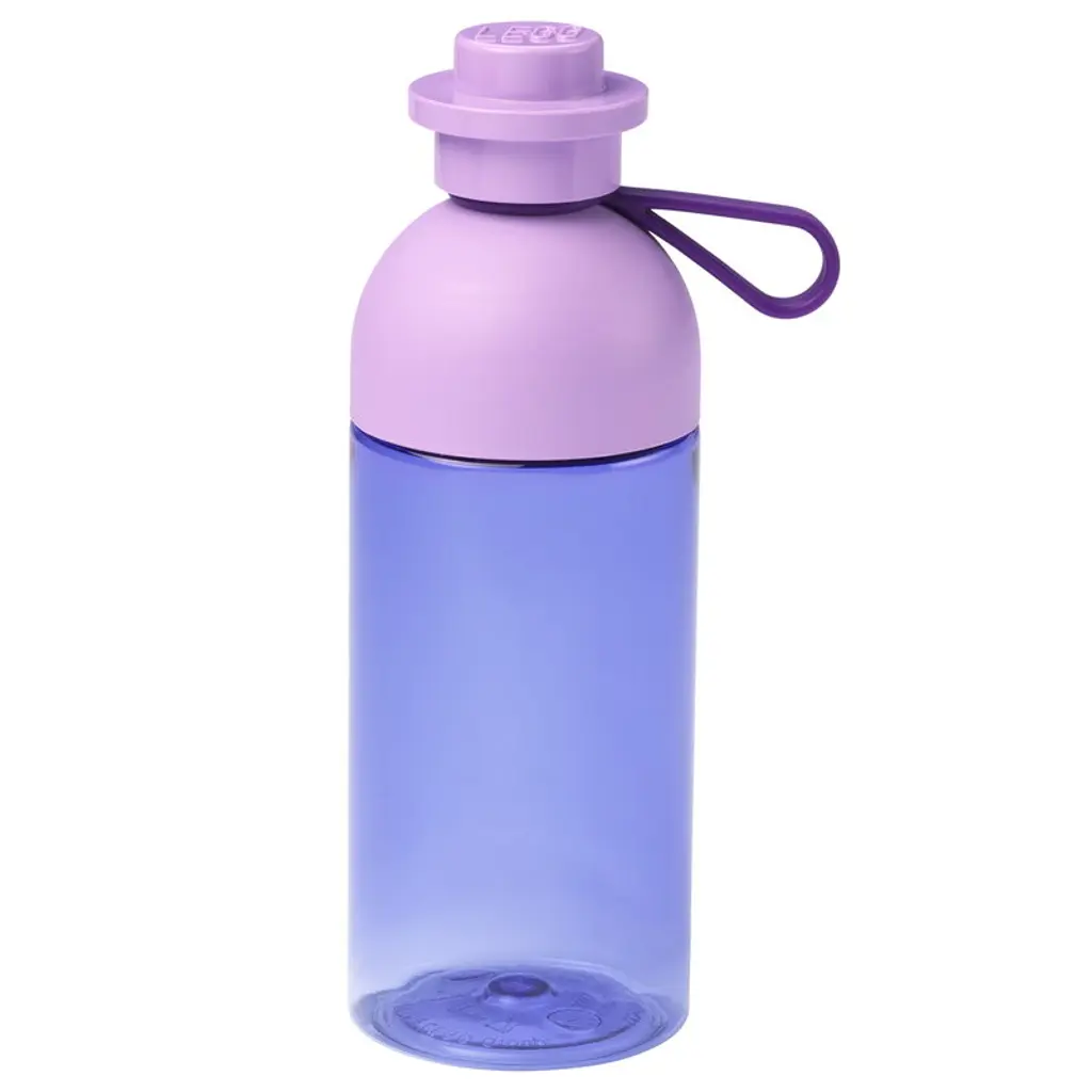 Lego Drinking Bottle, Transparent, Lavender