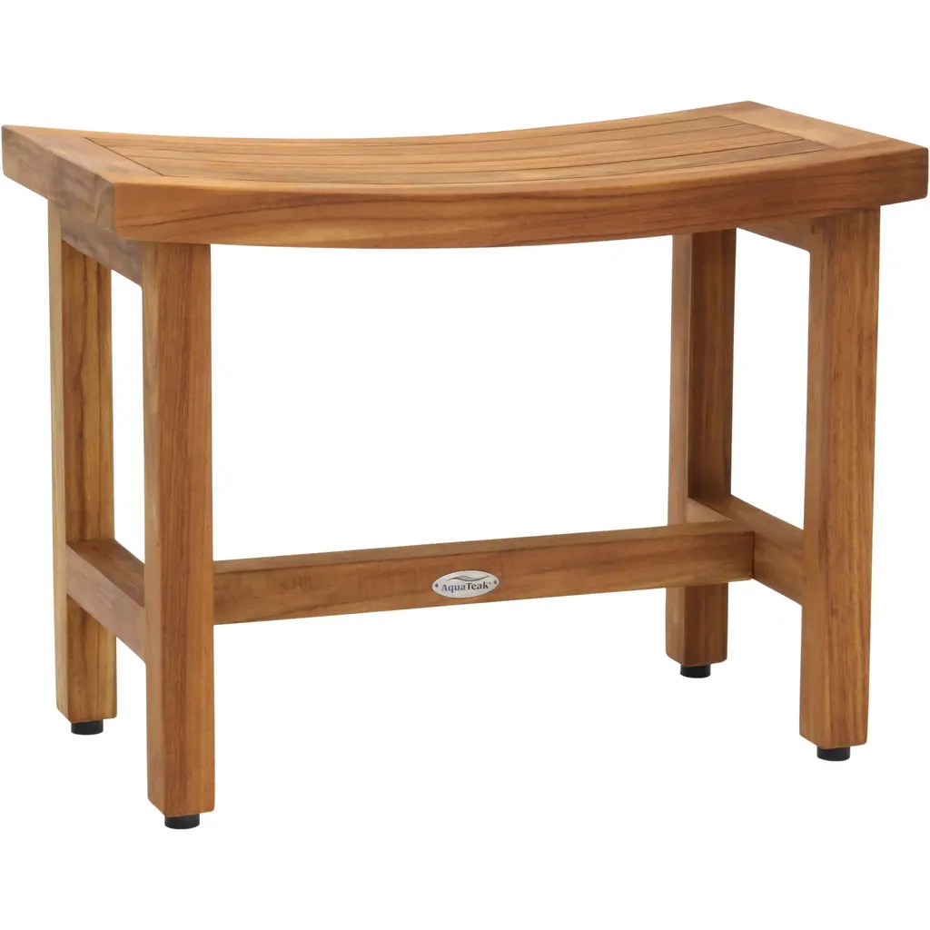 Patented Sumba Lotus Teak Shower Bench - 24" Wide - Teak Oil