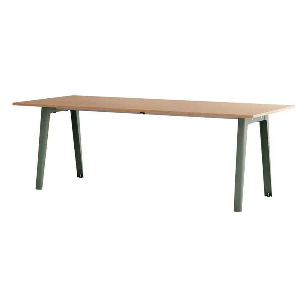 New Modern Table 220 X 95 Cm, Oak - Eucalyptus Grey