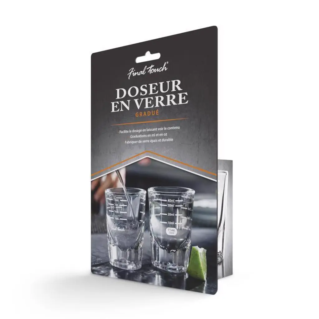 Final Touch Shot Glass, 1.5 Oz Glass, Clear