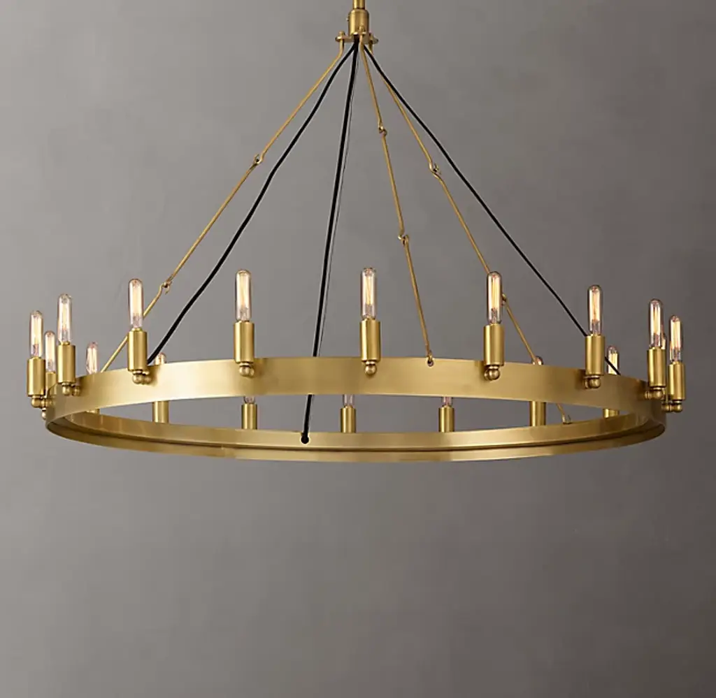 Camino Vintage Filament Round Chandelier 38"
