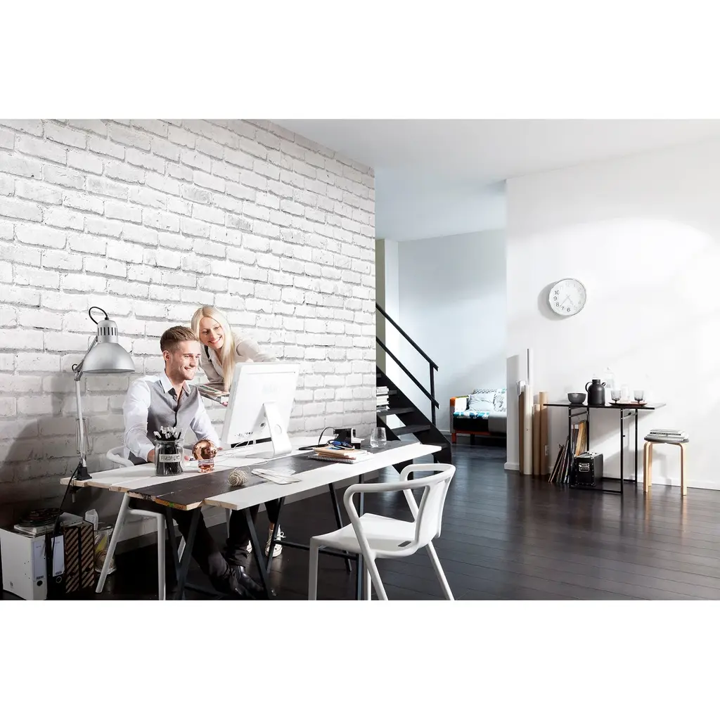 Komar Brick Wall Wall Mural - White