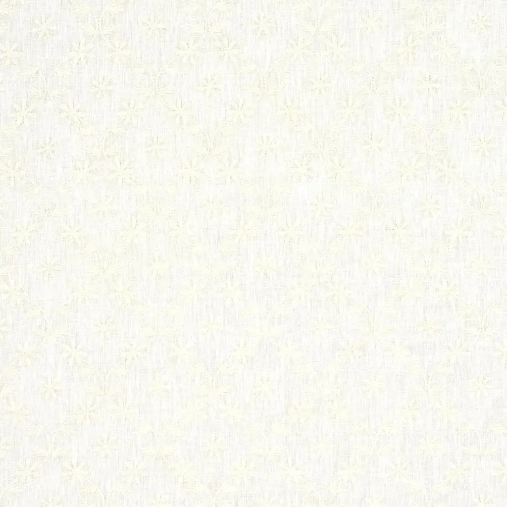 Schumacher Cellini Embroidered Sheer Fabric In Ivory