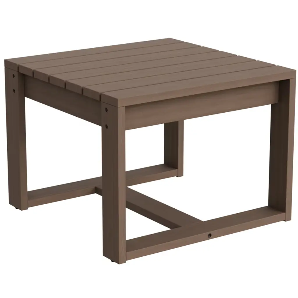 Eagle Peak Natural Cedar Cedar Wood Table, Slat Wood Design For Deck Pool Balcony Indoor Or Outdoor, Square Side Table