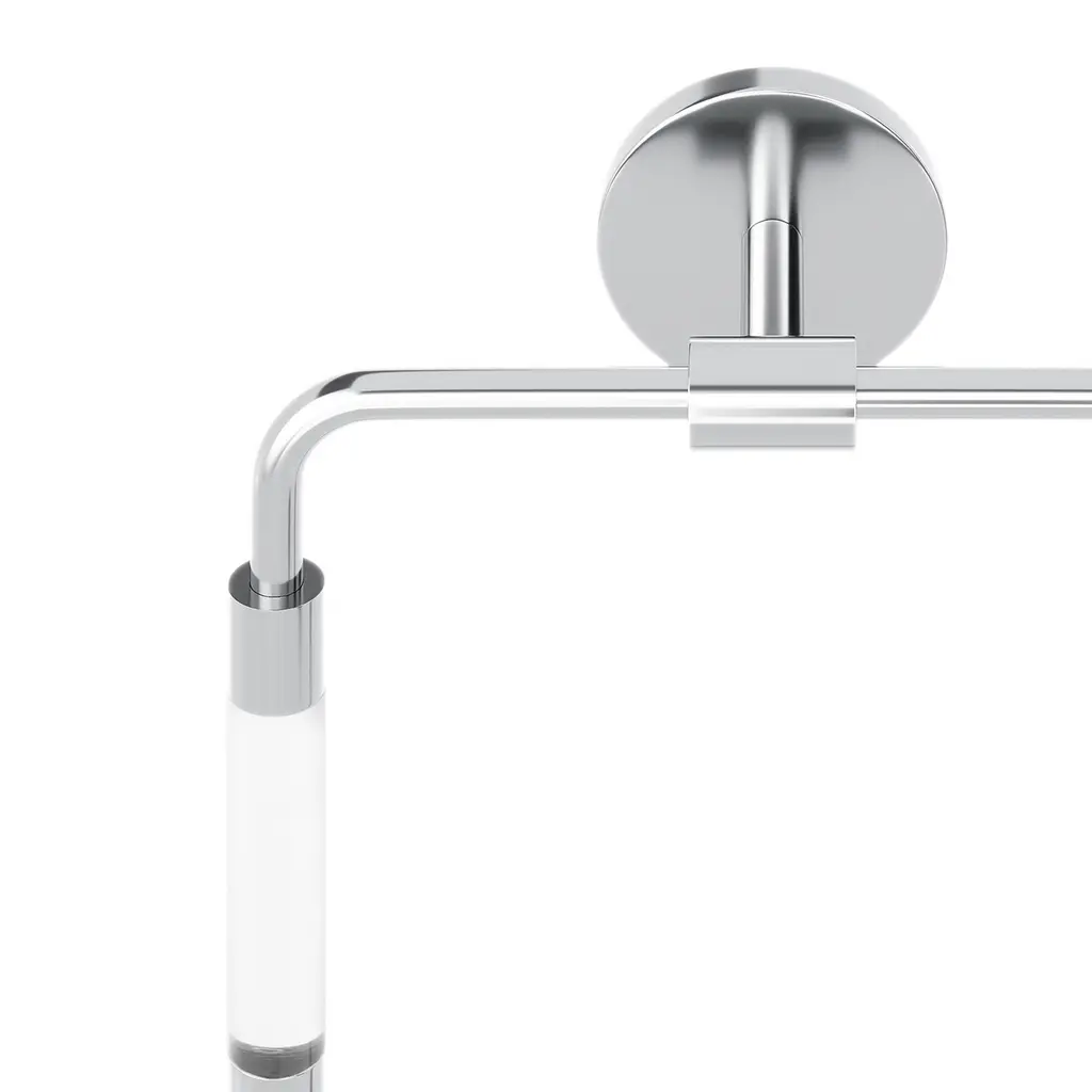 Verre Acrylic Square Towel Ring In Chrome - Chrome
