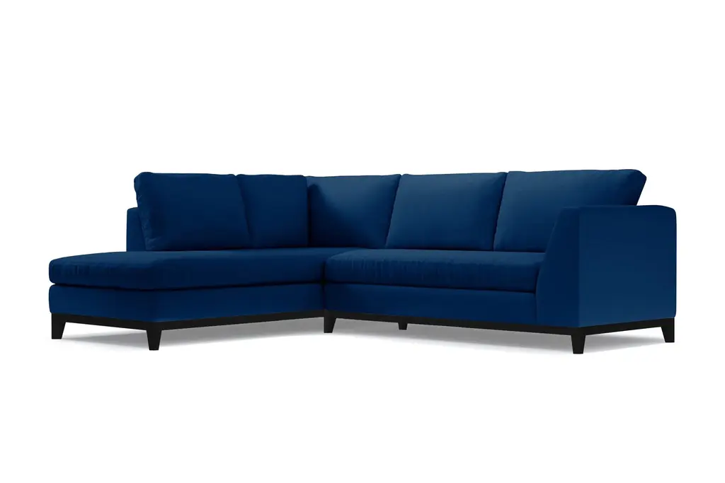 Mulholland Drive 2Pc Sleeper Sectional :: Leg Finish: Espresso / Configuration: Laf - Chaise On The Left / Sleeper Option: Deluxe Innerspring Mattress