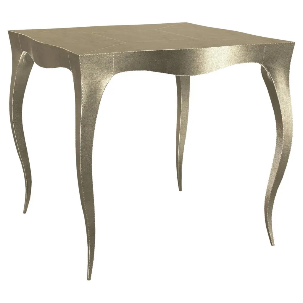 Louise Art Deco Nesting Tables And Crad Tables In Fine Hammered Brass By Paul M.