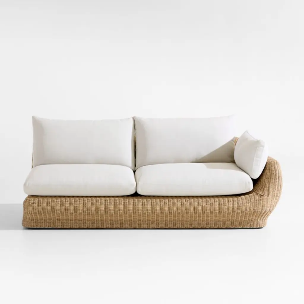 Ipanema Wicker Right Arm Outdoor Sofa With Cushions