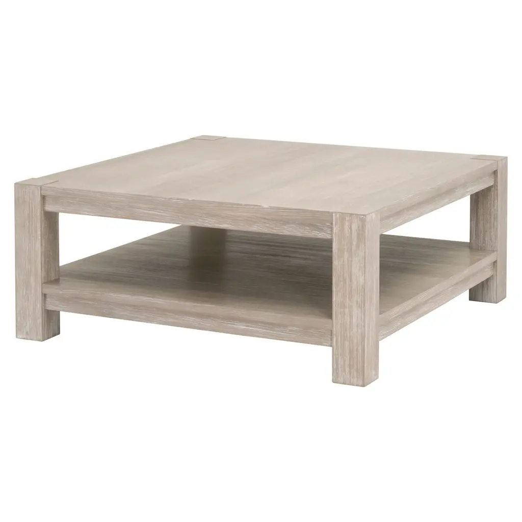 James Square Coffee Table, Natural Gray