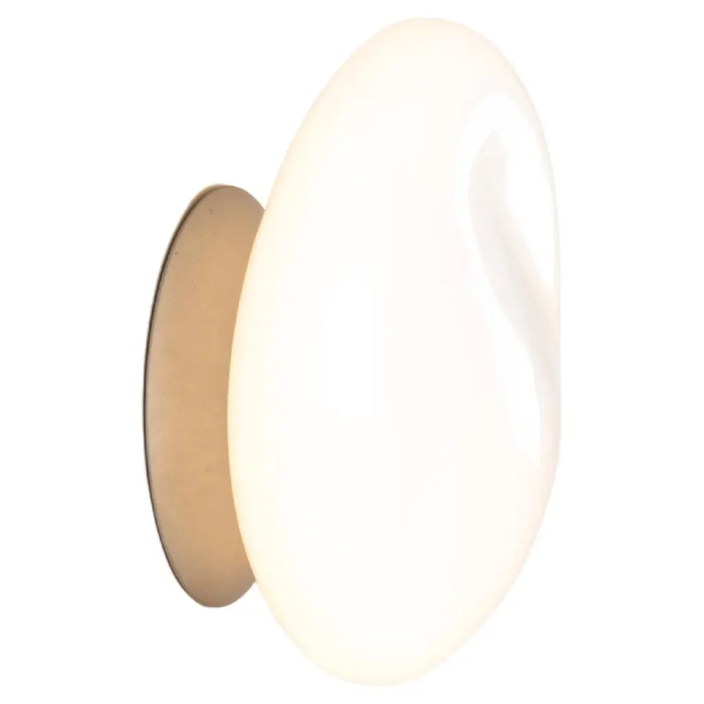 Contemporary Wall Lamp 'Pebble' By Andlight, Shape D, White