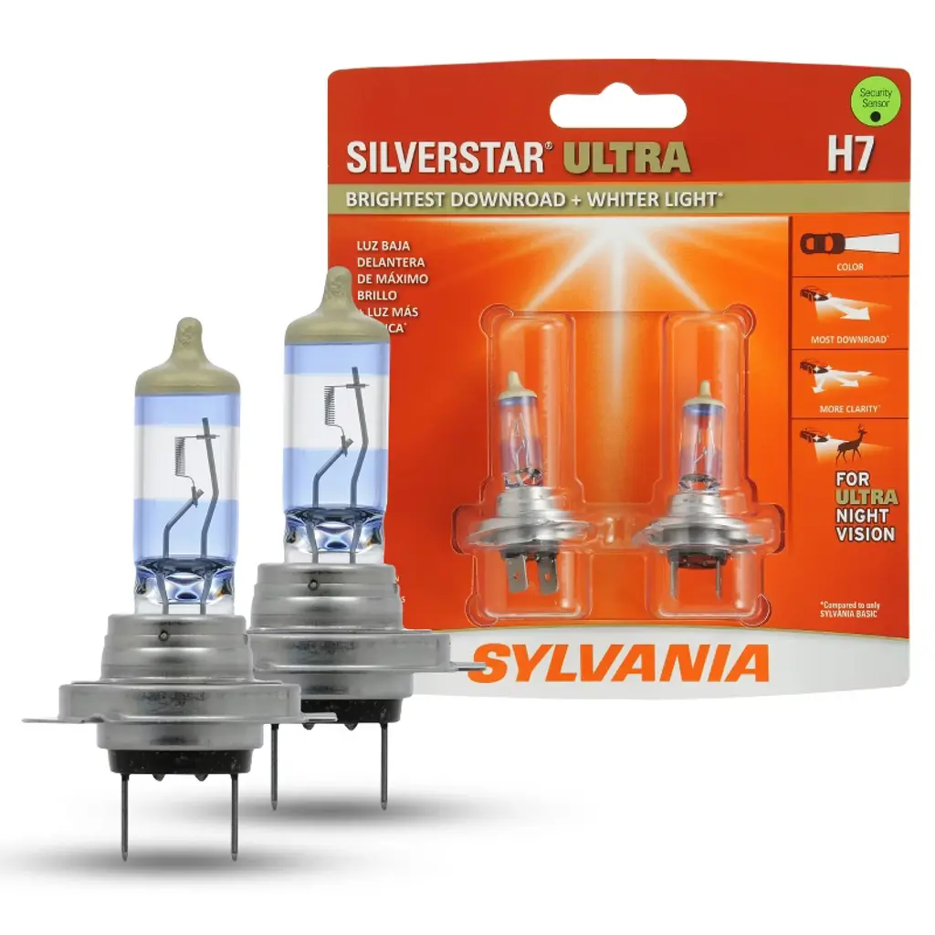 Sylvania - H7 Silverstar Ultra - High Performance Halogen Headlight Bulb, High Beam, Low Beam And Fog Replacement Bulb (Contains 2 Bulbs)