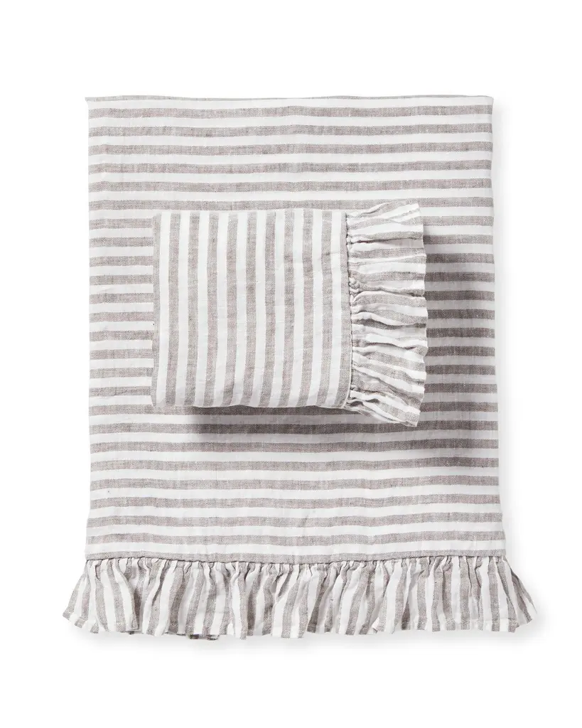 Nantucket Stripe Linen Sheet Set