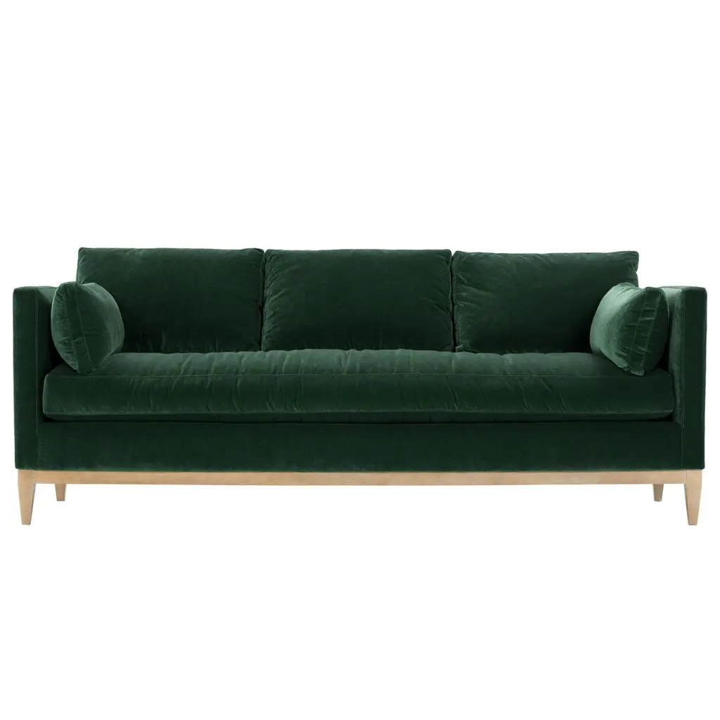 Elodie Velvet Bench-seat Sofa