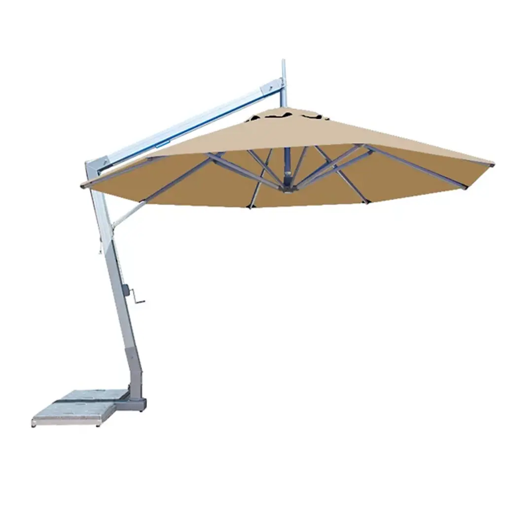 Hurricane Round Side Wind Aluminum Cantilever Umbrella With Base