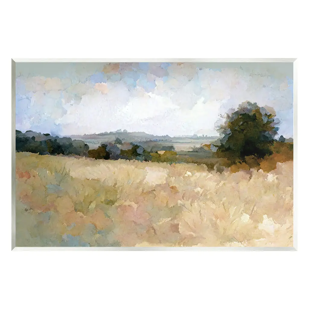 Stupell Beige Rural Field Wall Plaque Art Design By Gina Kelly - 19 X 13