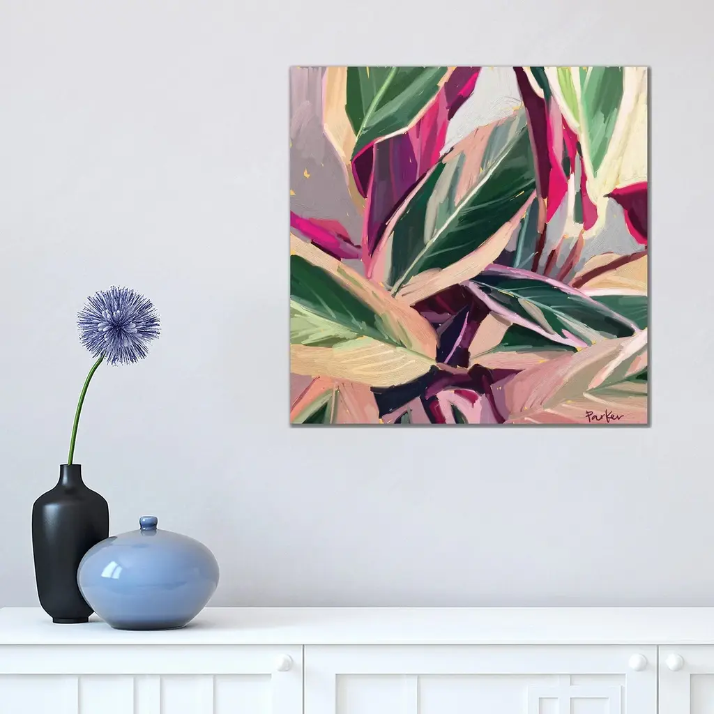 Icanvas "A Painted Plant Never Dies" By Teddi Parker Canvas Print - 26x26x1.5