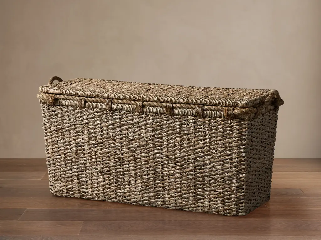 Entry Console Basket In Natural