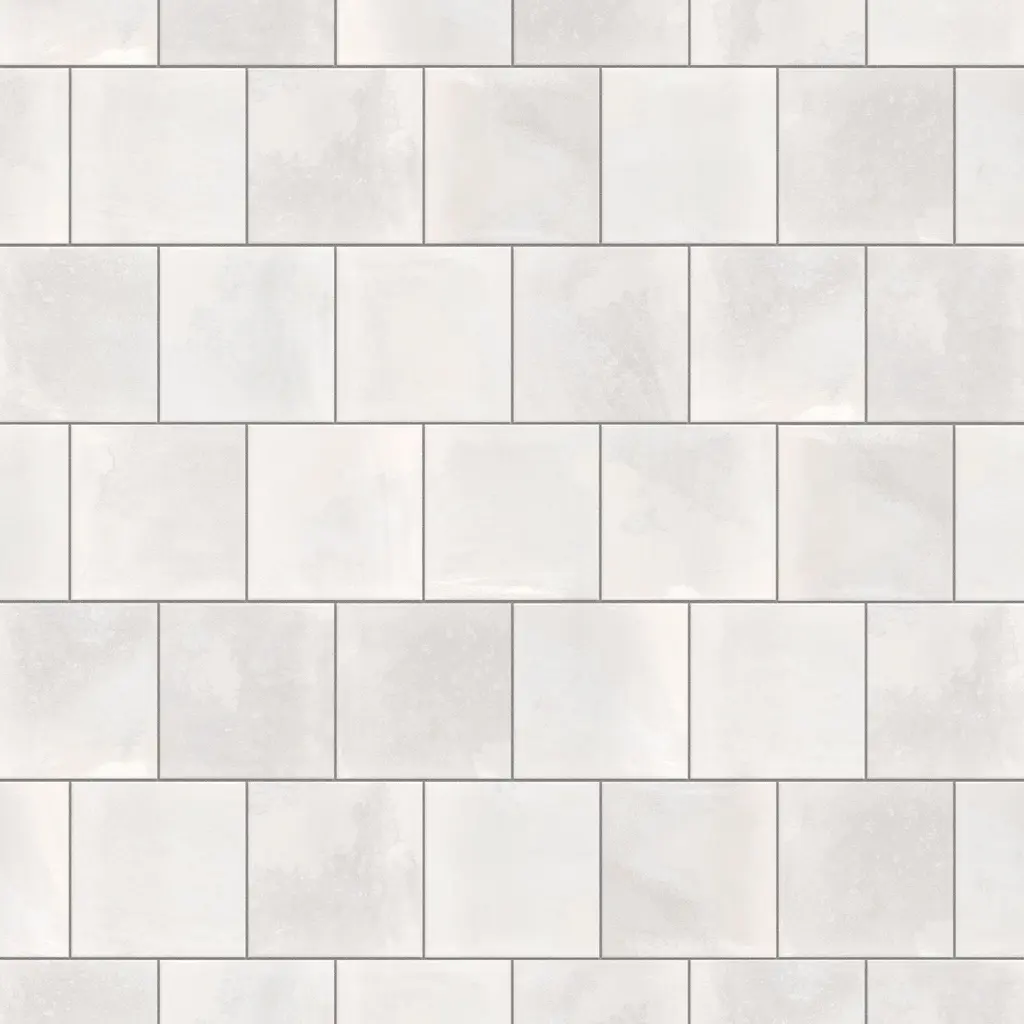 Merola Tile Kings Luxe Tradition Square White 7-7/8" X 15-3/4" Ceramic Wall Tile - Case (12 Tiles)