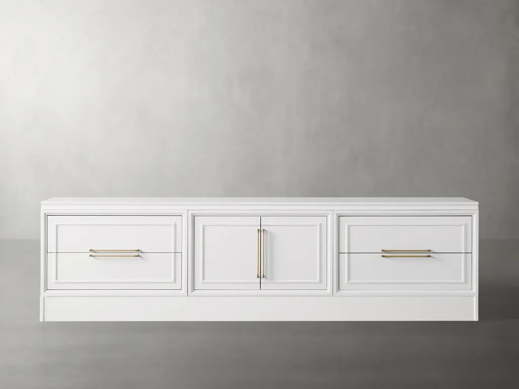 Rowan Modular Wood Door Plinth Media Console