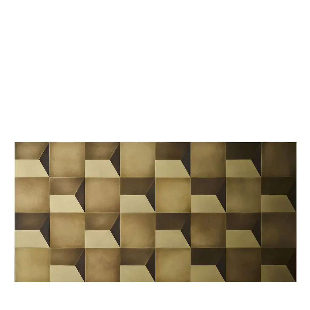 Vita 3D Orbitale Set Of 10 Burnished-Brass Tiles