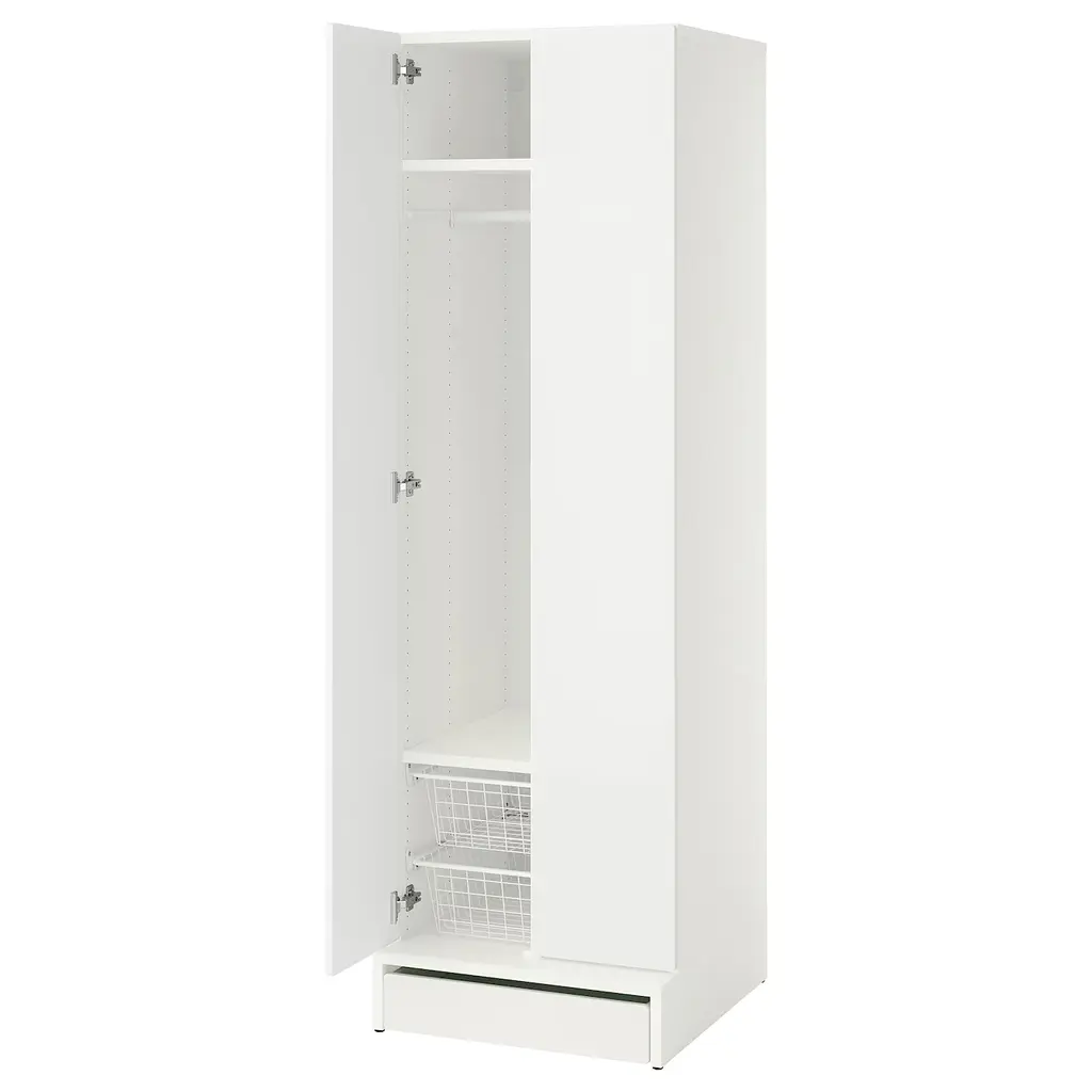 Småstad / Uppföra Wardrobe - White/white 23 5/8x25 5/8x77 1/8 "