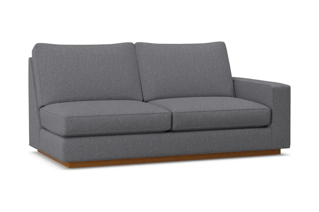 Harper Right Arm Apartment Size Sofa :: Leg Finish: Pecan / Configuration: Raf - Chaise On The Right