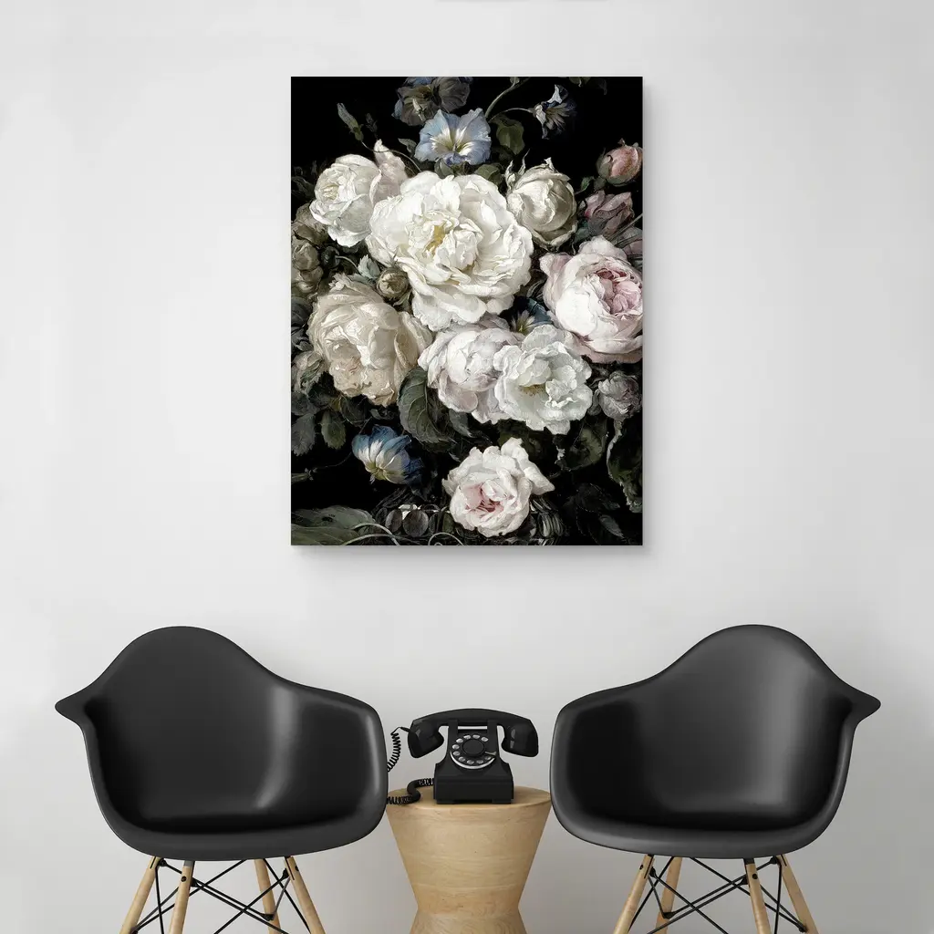 Glorious Bouquet Iii By Angela Mcqueen Canvas Art Print - White - 30 X 40