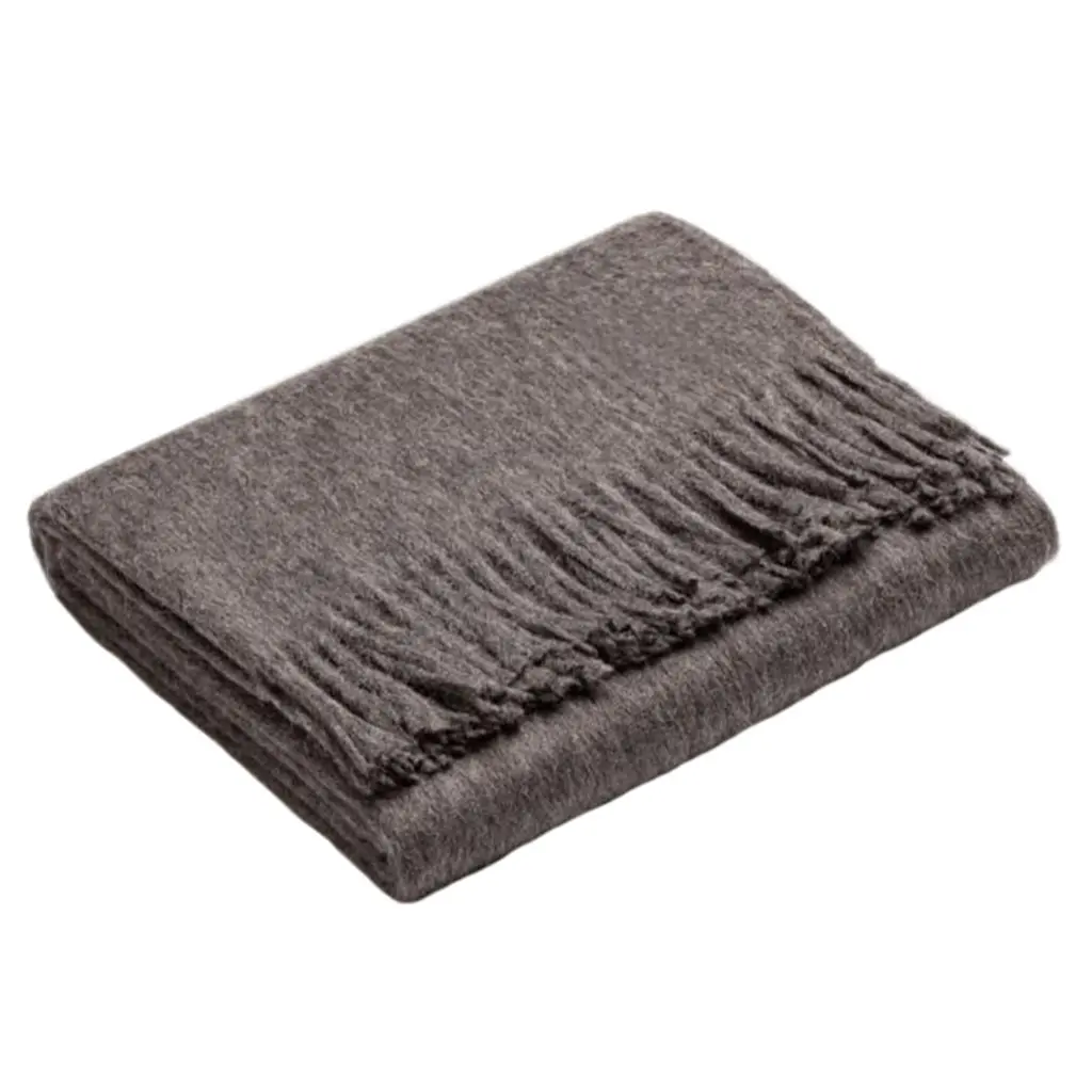 Alpaca Throw, Dark Grey