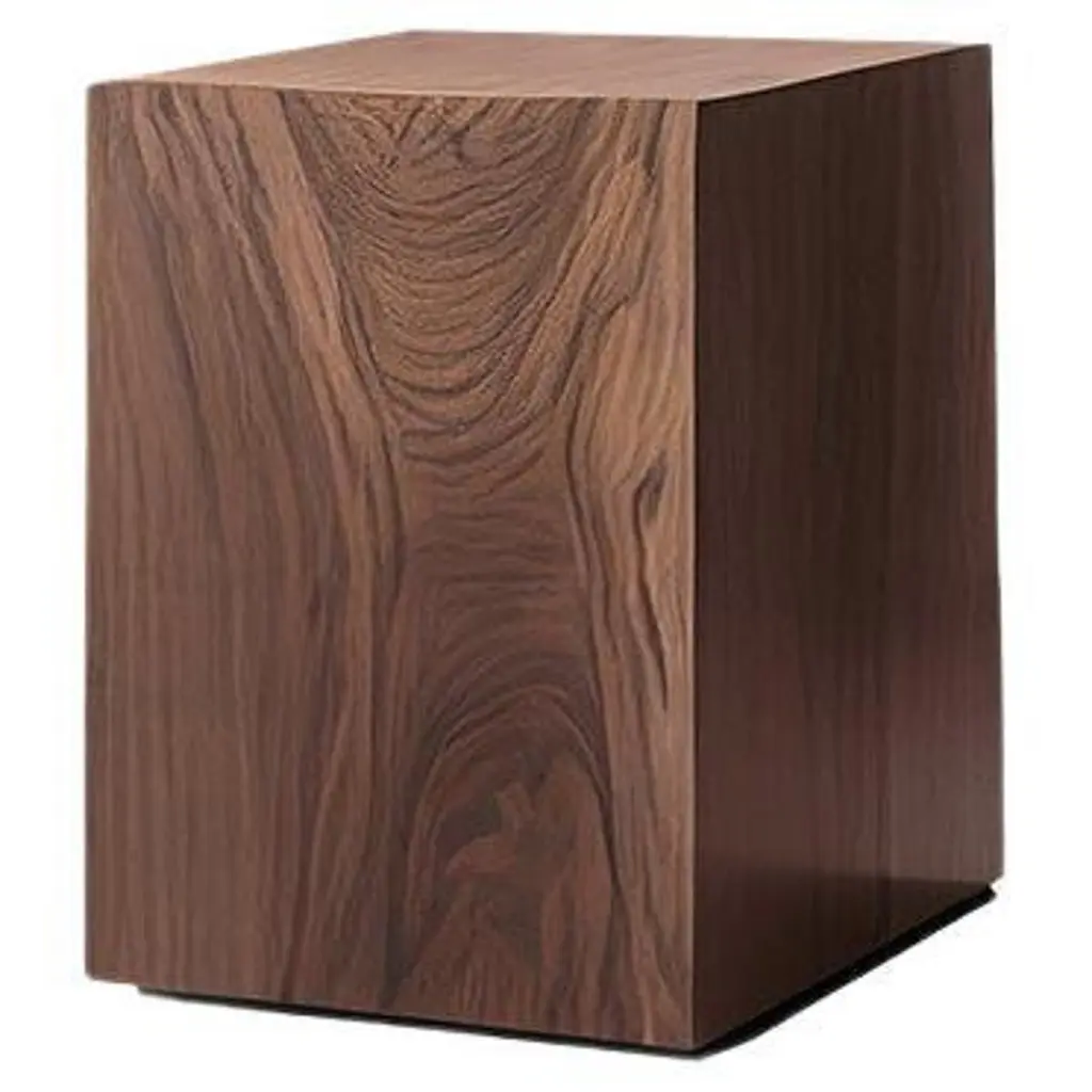 Geometric Plinth, Wood Veneer Pedestal, Basa C By Nono