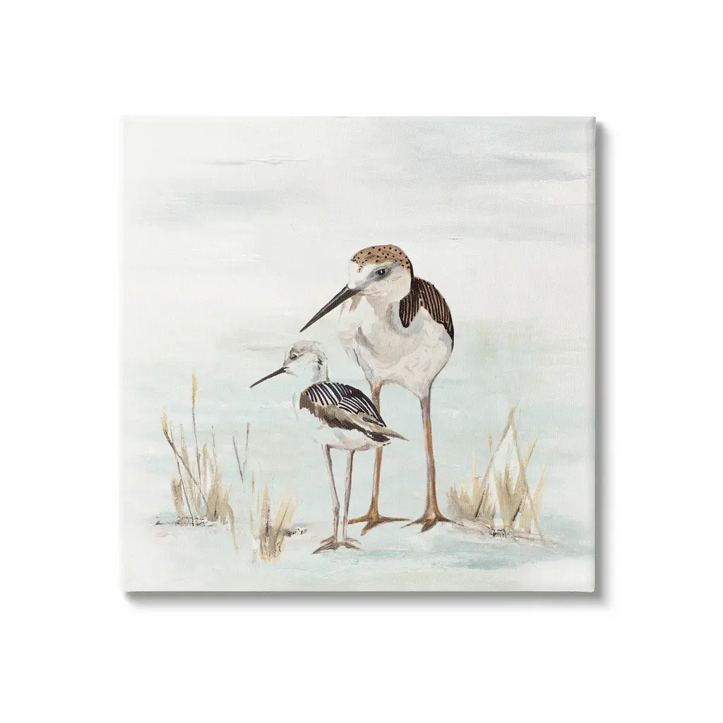 Stupell Sandpipers Duo Coastal Beach Bird Canvas Wall Art By Patricia Pinto - 17 X 17