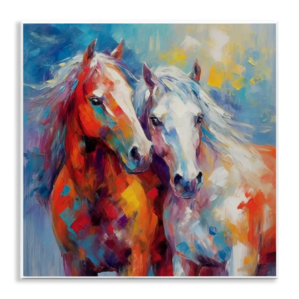 Stupell Abstract Brushed Horses Wall Plaque Art Design By Irena Orlov - 12 X 12