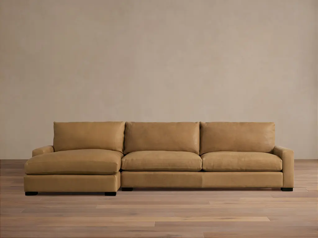 Remington Leather Two-piece Chaise Sectional
