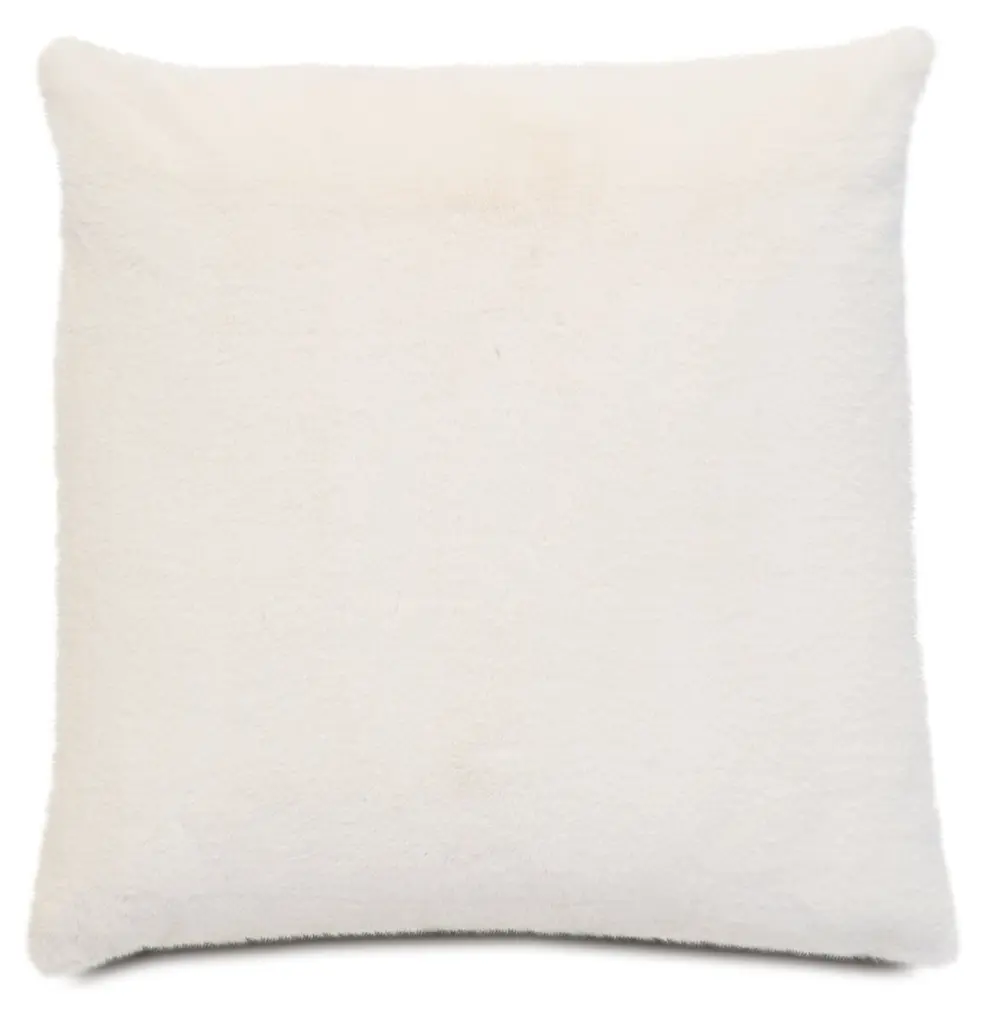 Faux Fur 22x22 Pillow, Ivory
