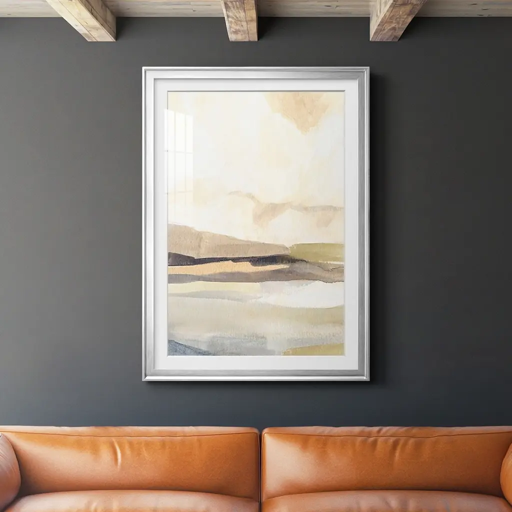 Slate Movement Iii Premium Framed Print - Ready To Hang - 22.5x30.5 - Silver