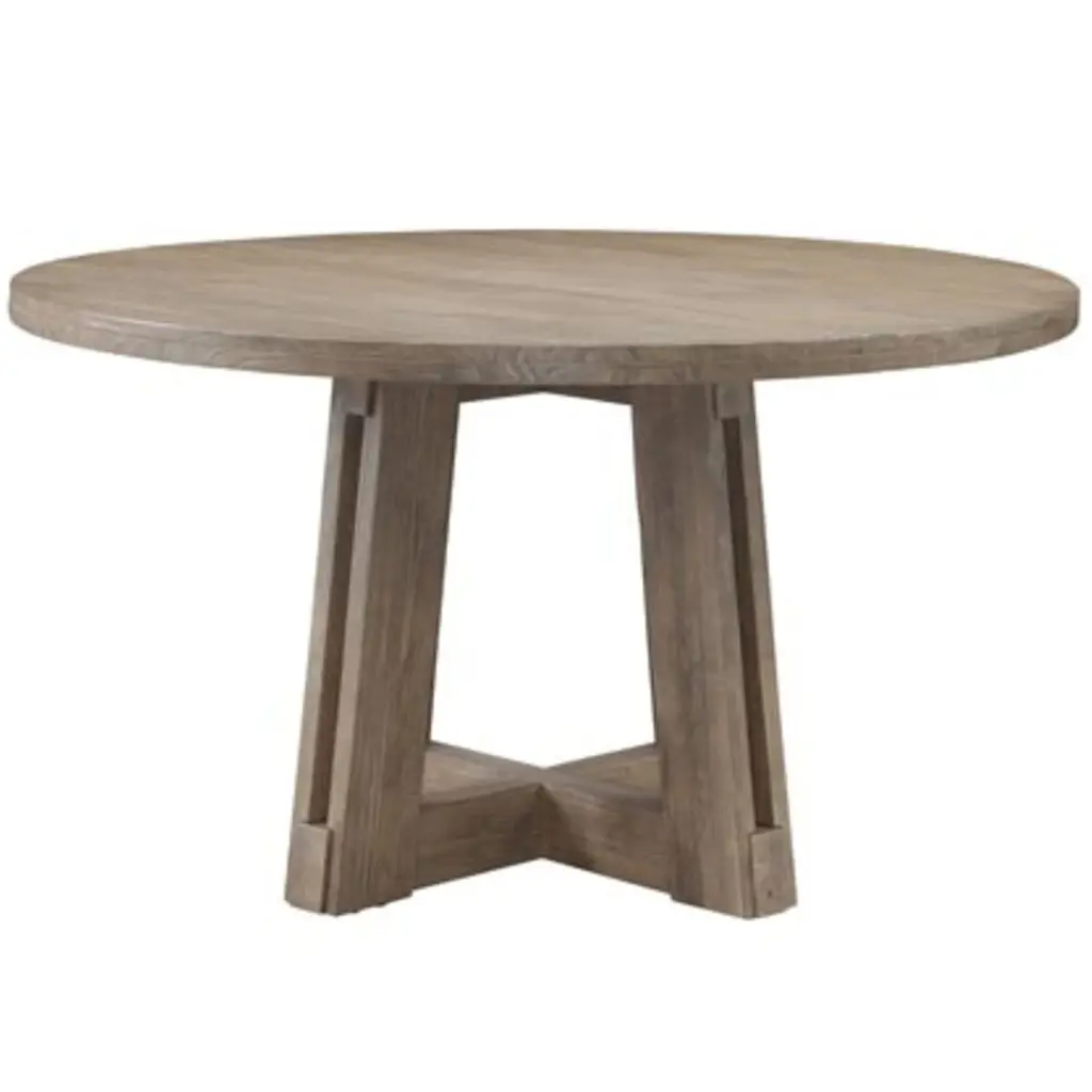 Ocean 54" Round Dining Table, Natural Gray
