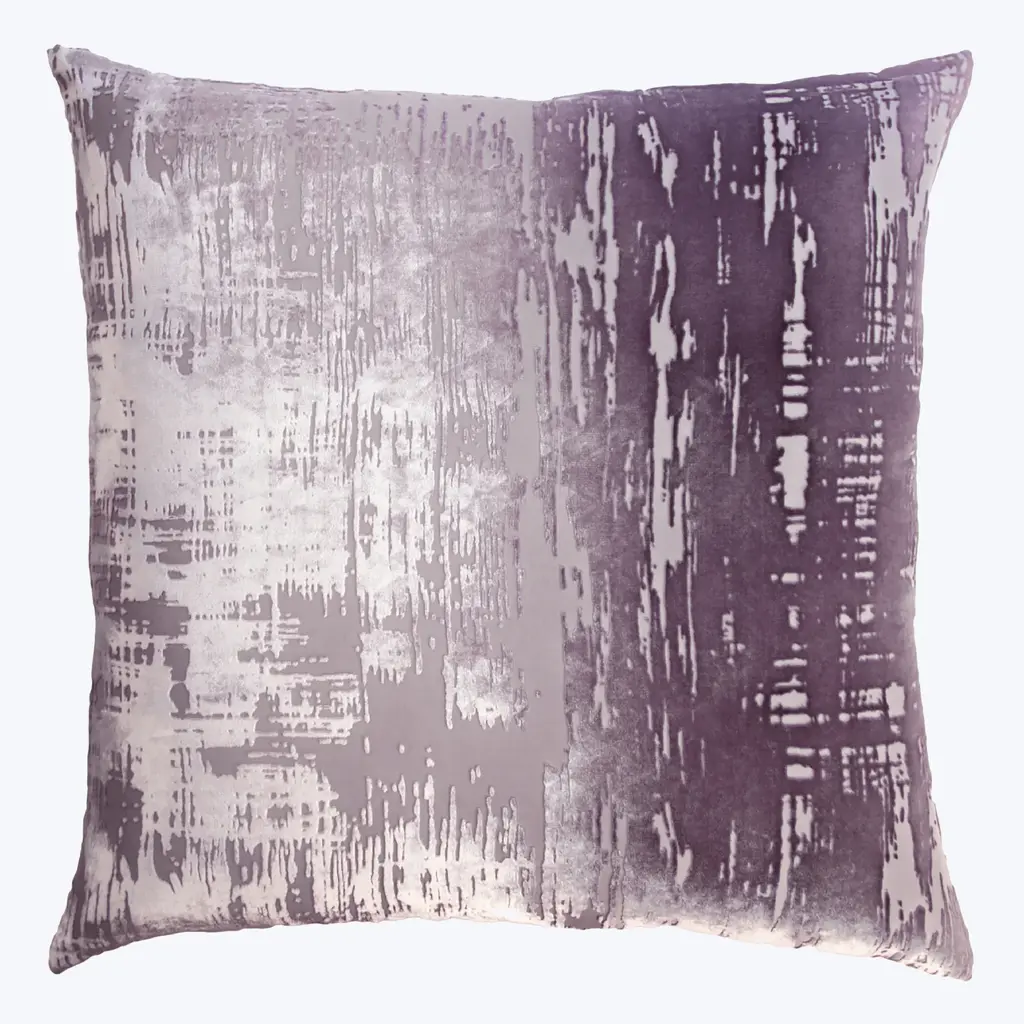 Brushstroke Velvet Pillow, Thistle