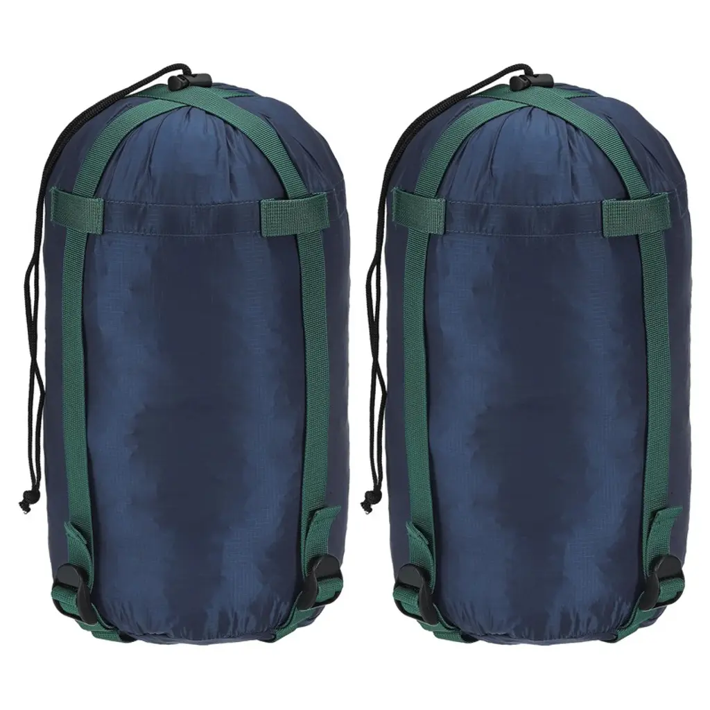 Unique Bargains Waterproof Portable Compression Stuff Sacks 2 Pcs 20l Dark Blue