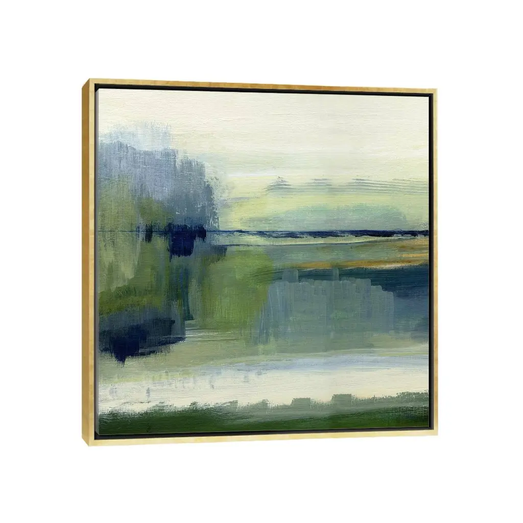 Icanvas "Glistening Meadow Detail I" By Susan Jill Framed Canvas Print - 18x18 - Gold