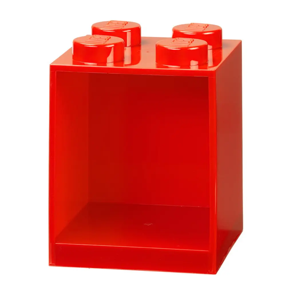Lego Brick Shelf 4, Bright Red