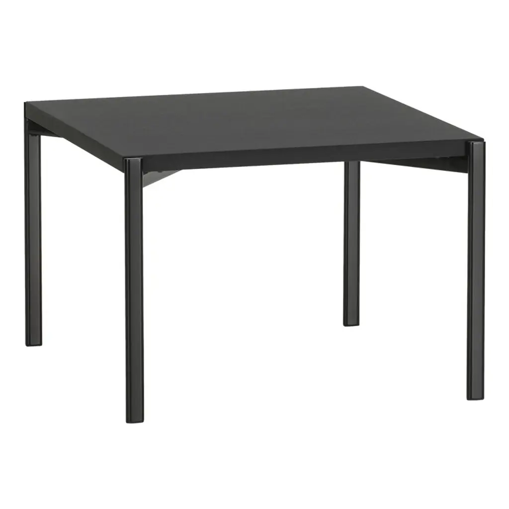 Kiki Low Table, 60 X 60 Cm, Black - Black Linoleum