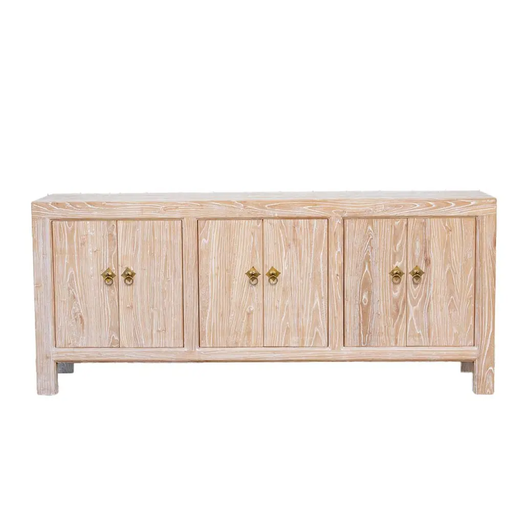 Reclaimed Elm Whitewash Sideboard