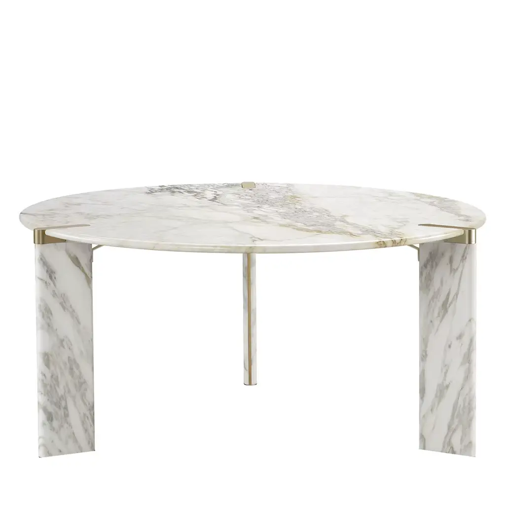 Ottanta Round White Dining Table By Lorenza Bozzoli