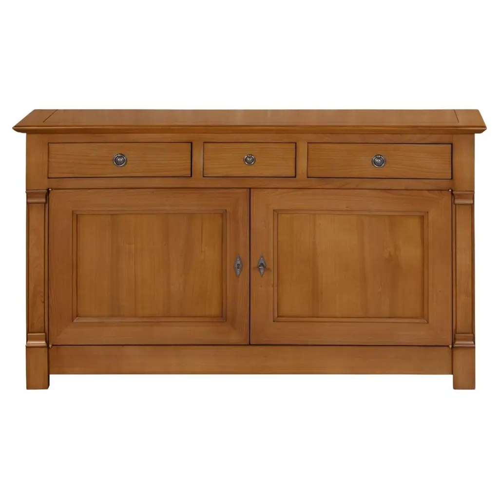 French Provincial Handcrafted Bespoke 2-Door Buffet In Solid Cherry Wood