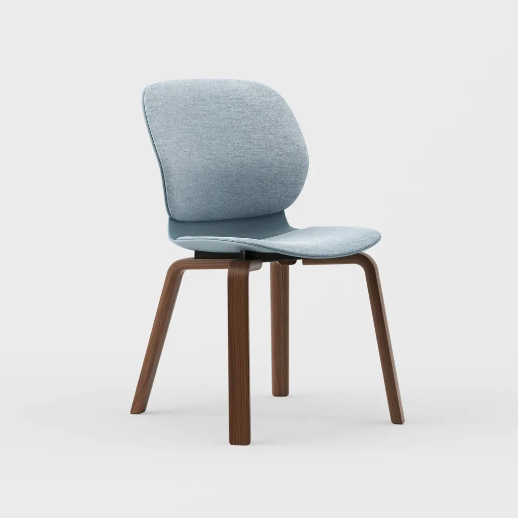 Maari Upholstered Chair With Wood Base