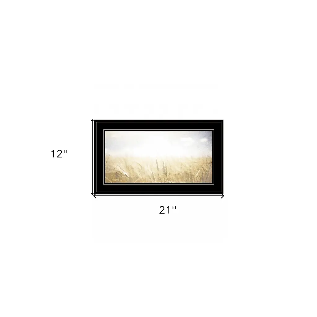 Fields Of Gold 2 Black Framed Print Wall Art - Black