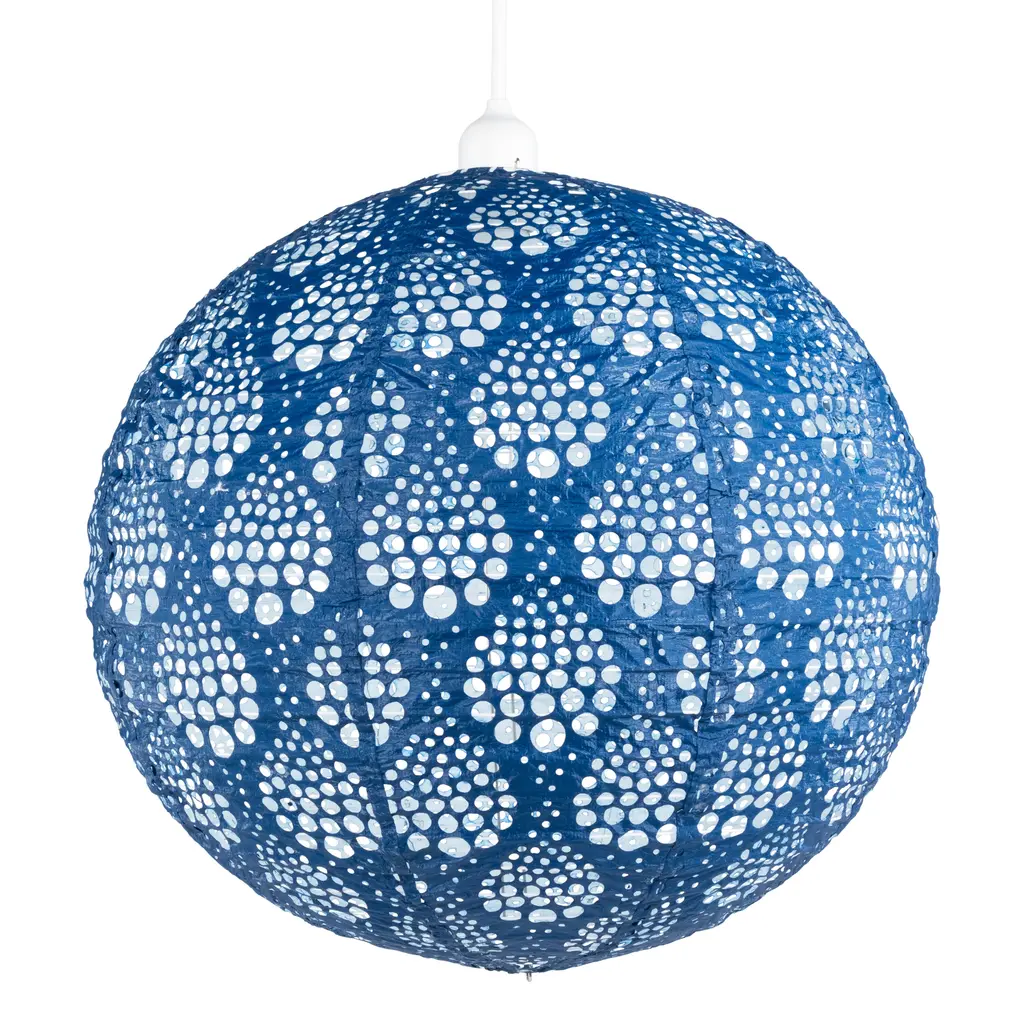 Round Dewdrop Fabric Lantern Pendant Lamp
